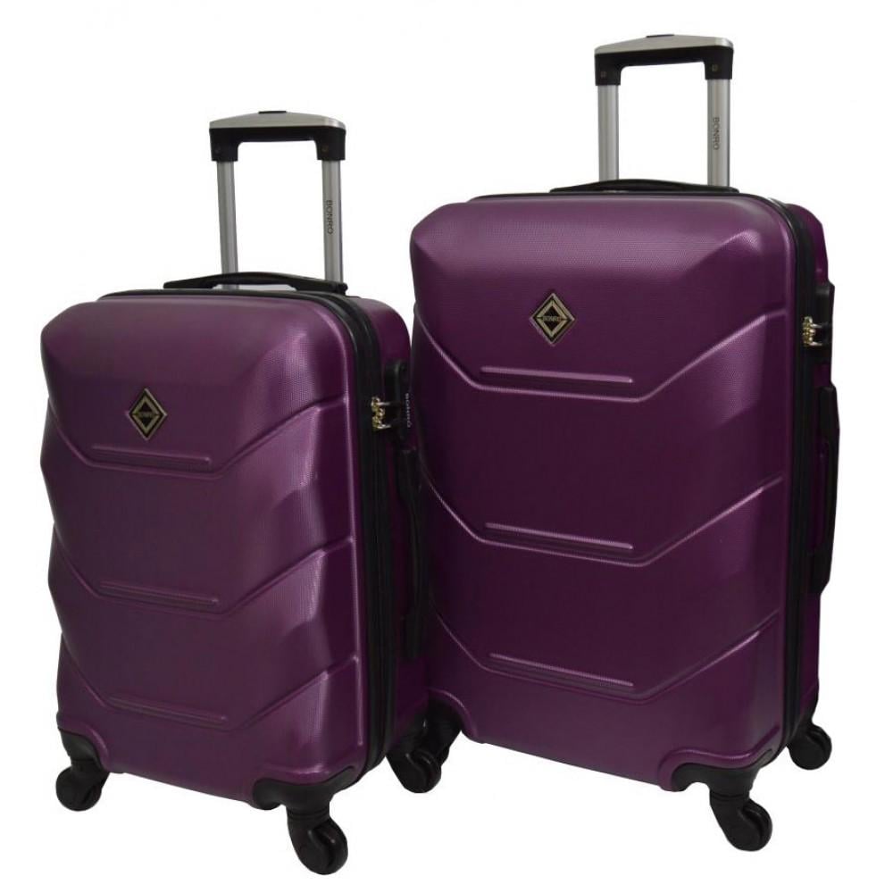 Комплект чемоданов из пластика 003 2 шт. средняя/большая Сиреневый (333332)