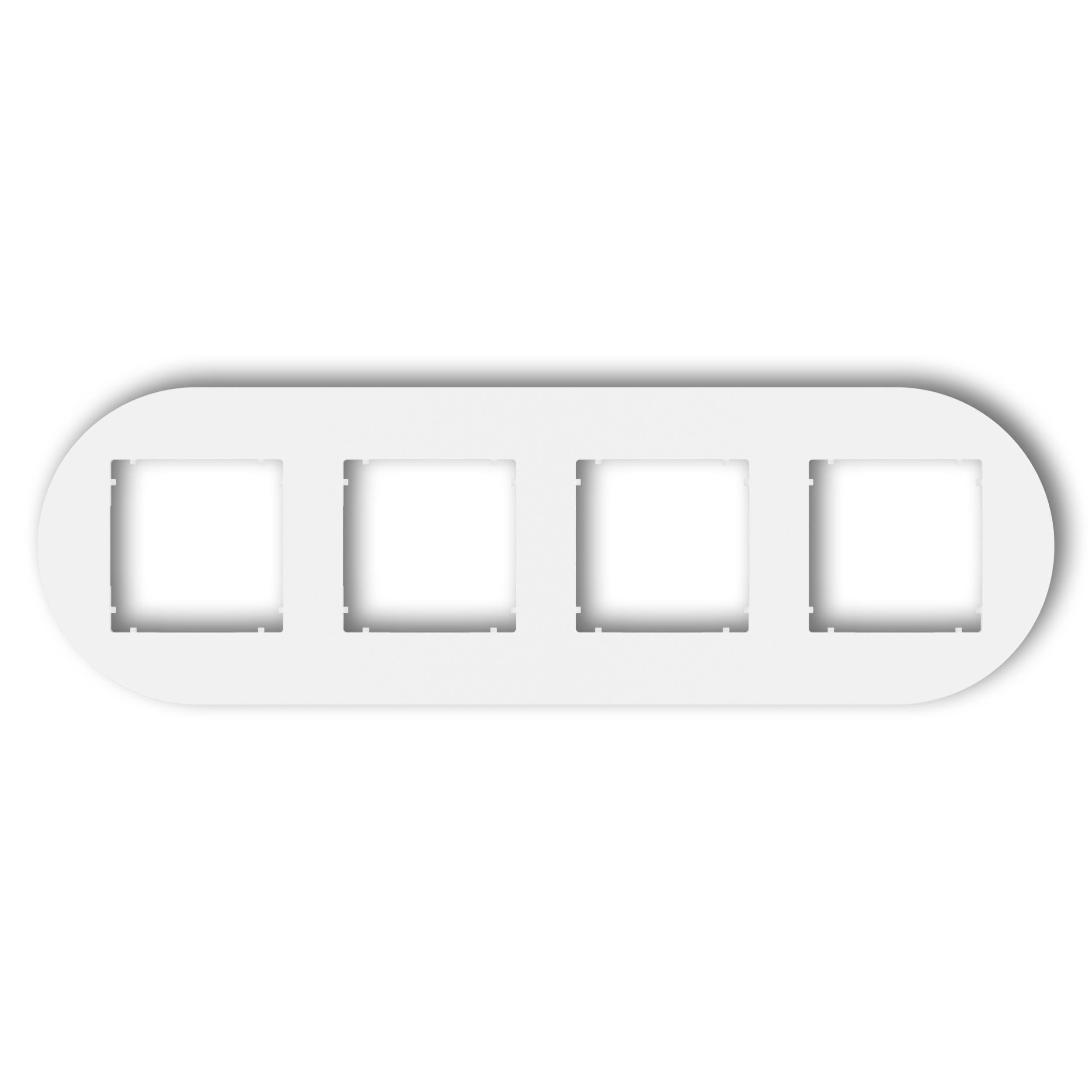Рамка четверна універсальна кругла Karlik Mini Білий (MRTO-4)