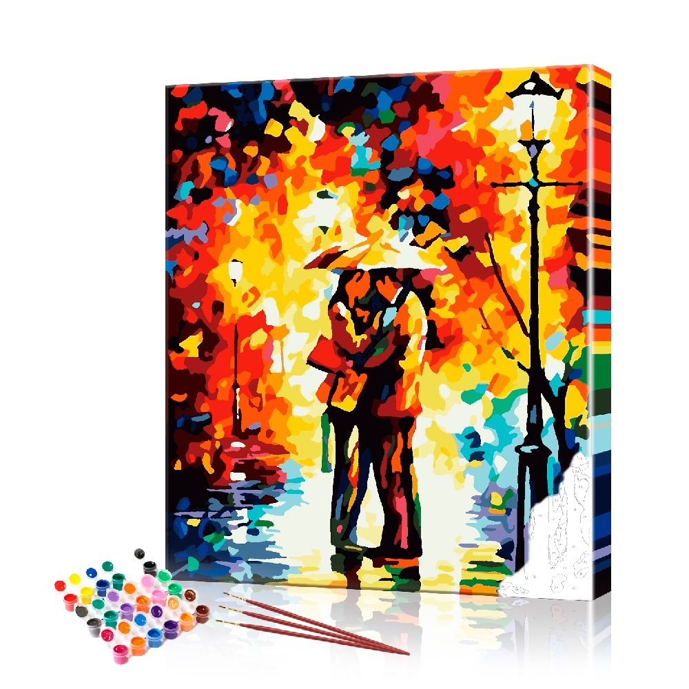 Картина по номерам ArtSale Под фонарём PBN0595 40х50 см