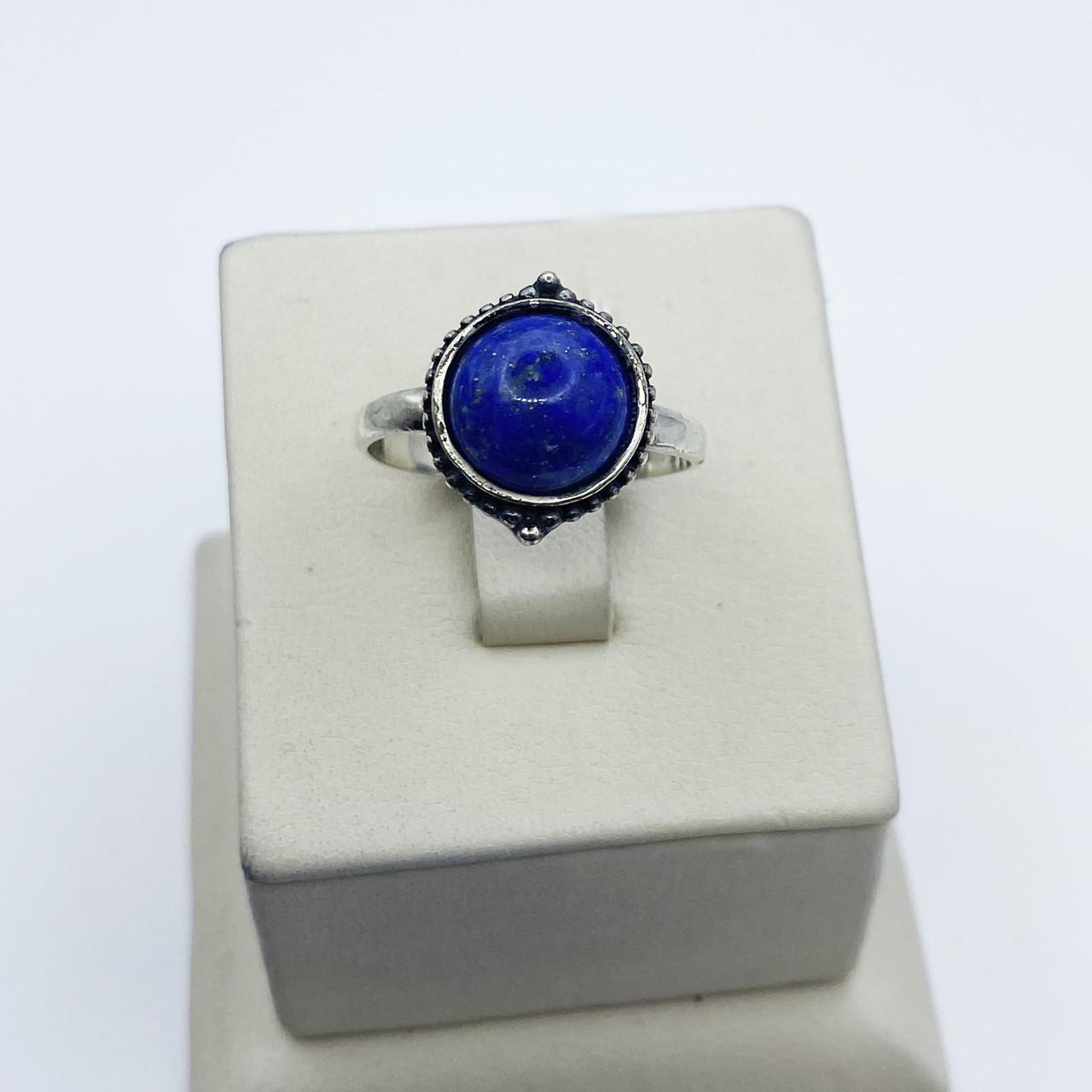 Кольцо серебряное с лазуритом р. 19 3,2 г (2036522470)