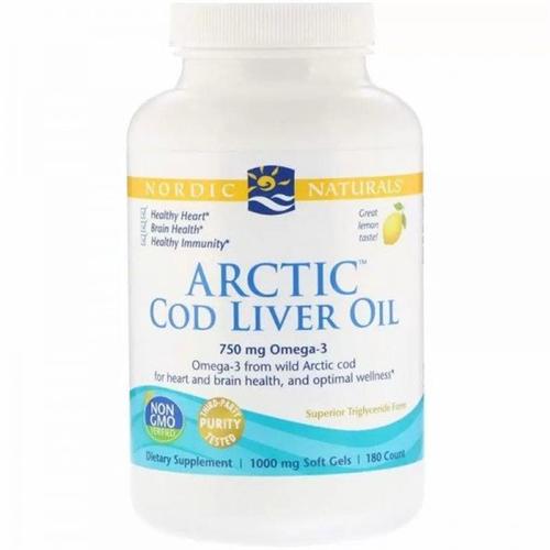 Жир из печени трески Nordic Naturals Arctic Cod Liver 1000 мг 180 Soft Gels Great Lemon taste