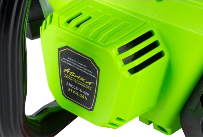 Пила цепная аккумуляторная ASAKA ASCCS16-42V зарядное устройство и 2 АКБ 4А/ч 42 В - фото 8 Пила цепная аккумуляторная ASAKA ASCCS16-42V зарядное устройство и 2 АКБ 4А/ч 42 В - фото 8