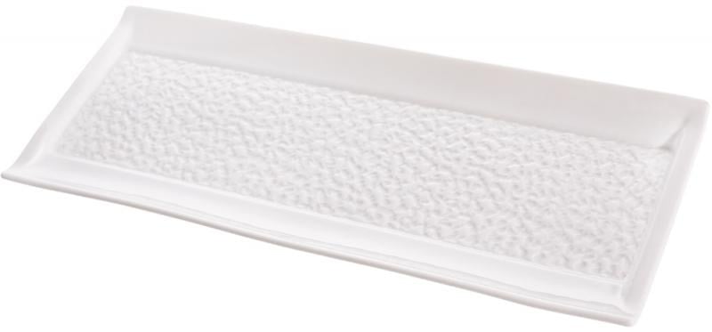 Блюдо сервировочное Bona White City Грация фарфоровое прямоугольное 35x15 см 2 шт. Белый (BD-988-334)