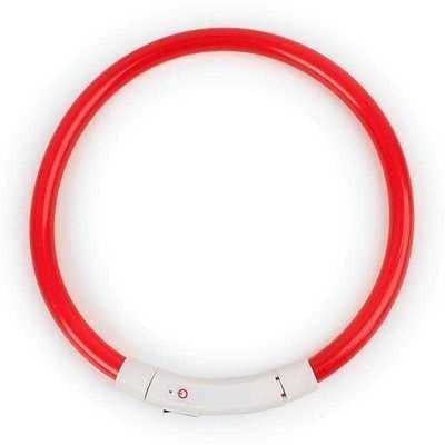 Нашийник для собак Led неон 35 см Червоний (OM16)