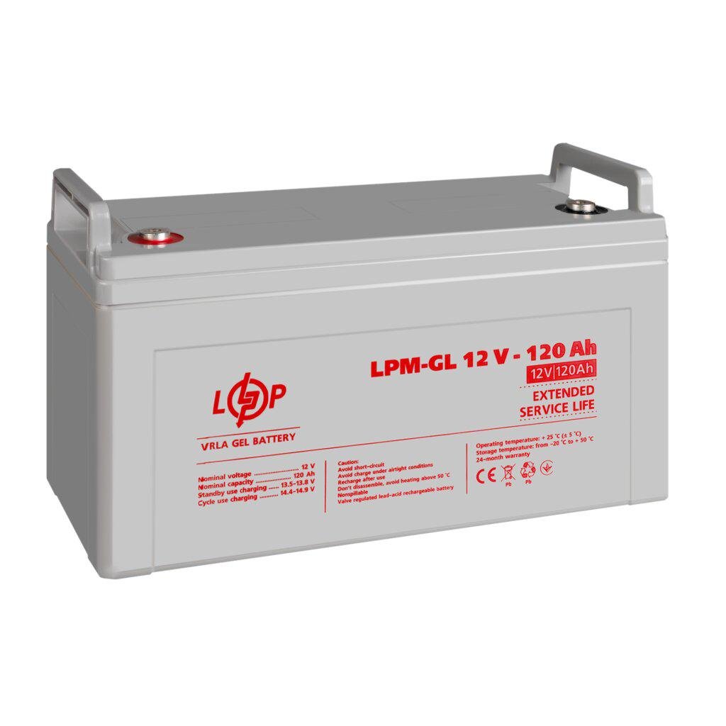 Акумулятор гелевий LogicPower LPM GL 12V 120 Ah (22600693) - фото 4