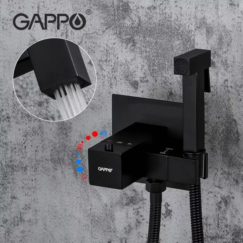 Гигиенический душ Gappo G7207-60 с термостатом Черный (G7207-60) - фото 3 Гигиенический душ Gappo G7207-60 с термостатом Черный (G7207-60) - фото 3