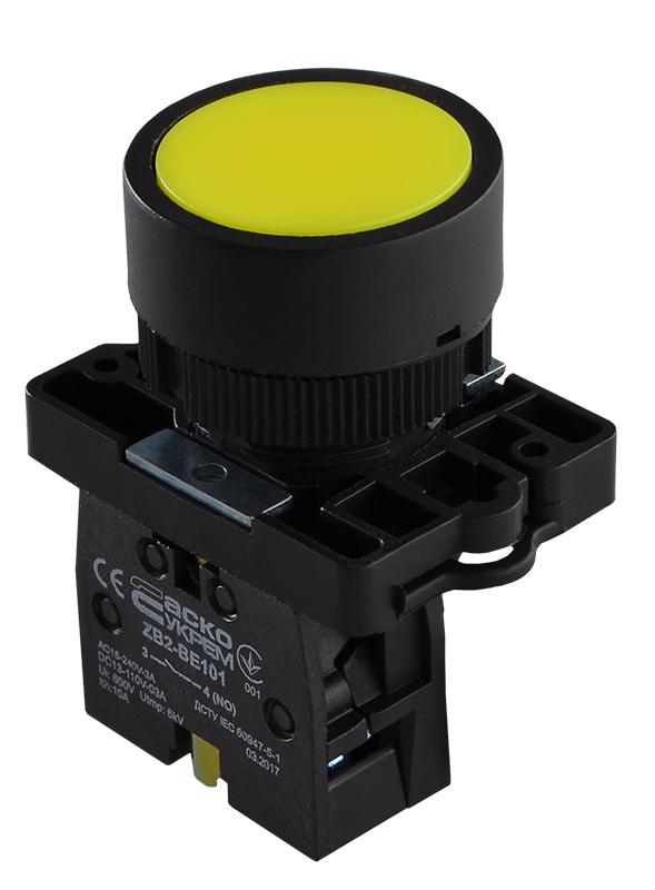 Кнопка управления АСКО-Укрем LAY5-EA51 1NO 22 мм Желтый (A0140010186)