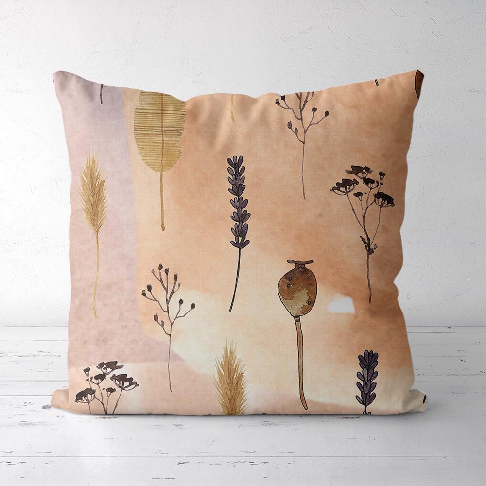 Подушка декоративная Presentville Soft Сухие растения и колоски 45x45 см (45PST_23M061)
