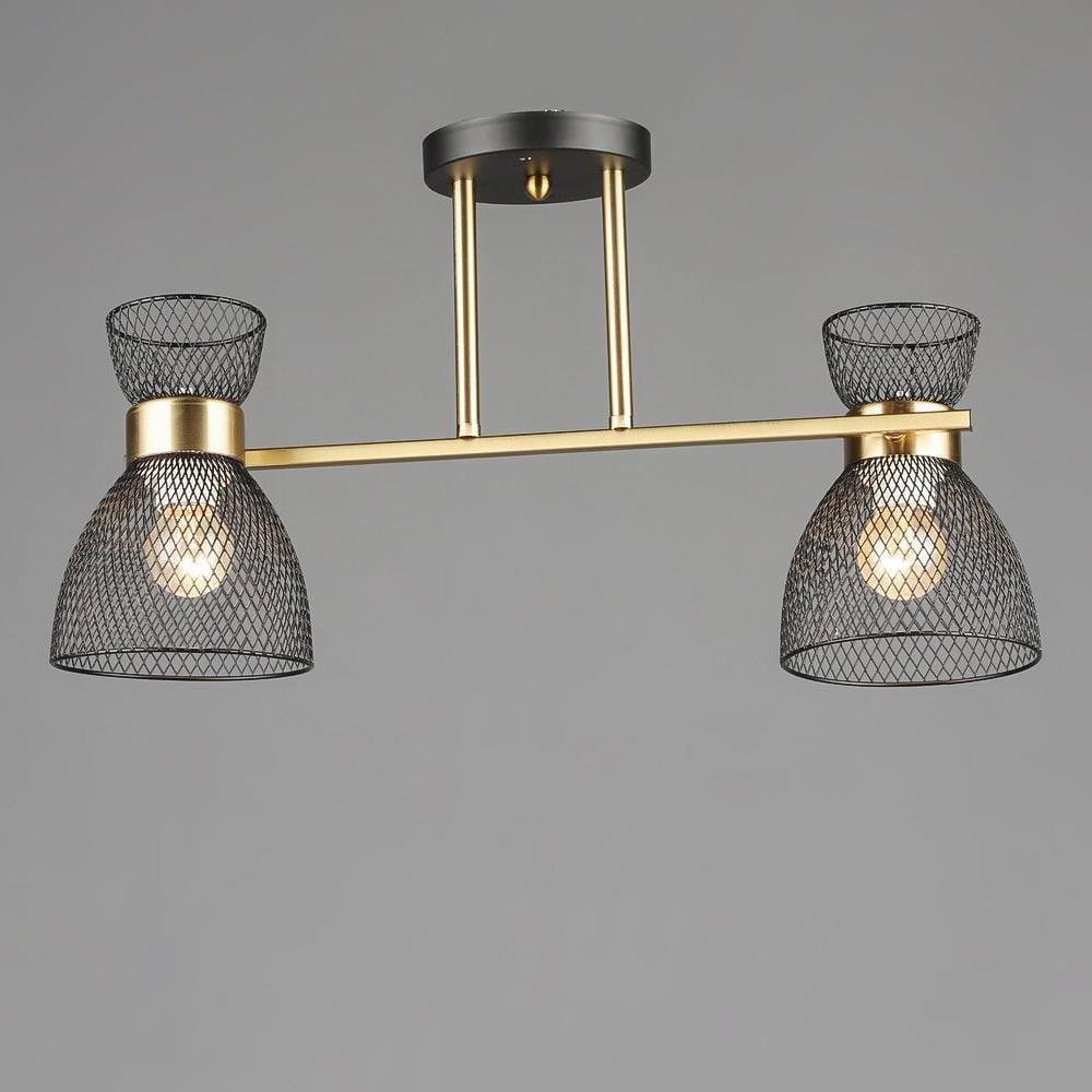 Люстра потолочная Light House SRS-20354/2 COP/BK патрон E27 Лофт Черный/Медь