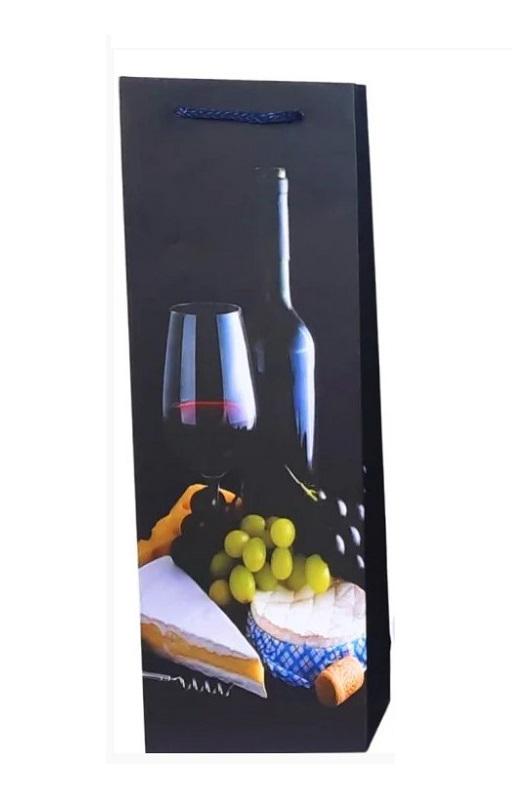 Пакет подарунковий Stenson R95007 Wine tour 36x12,5x8 см (20563923)