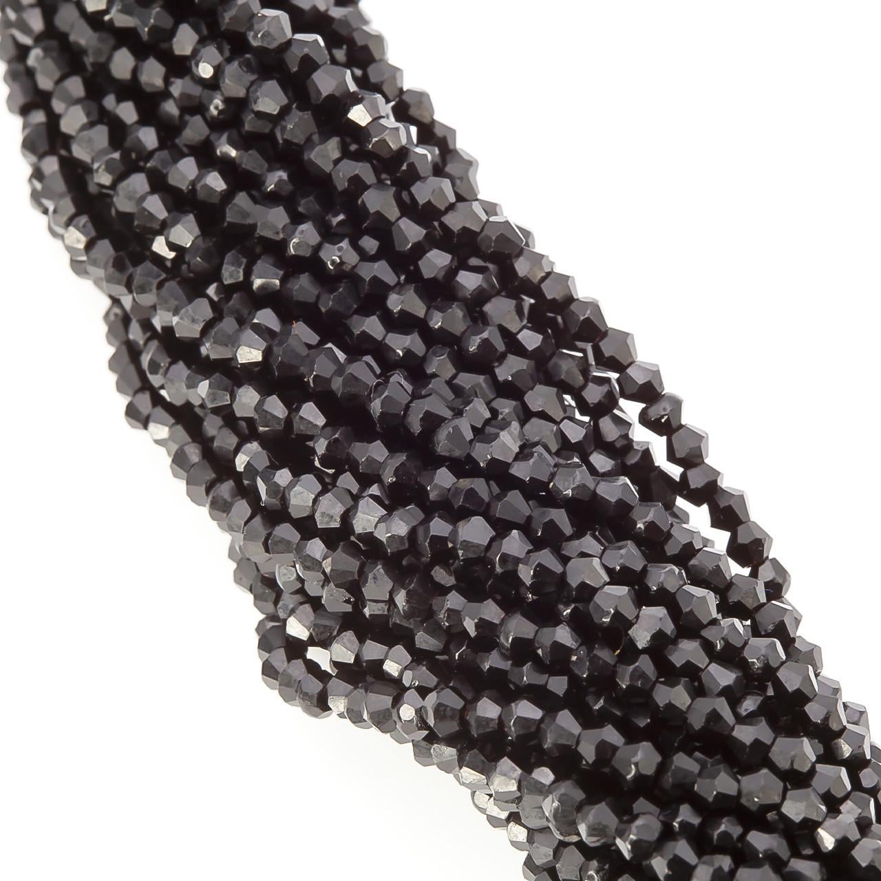 Бусины хрустальные Биконус 2,3х3 мм 160 шт. Черный (БИ0002к06) Бусины хрустальные Биконус 2,3х3 мм 160 шт. Черный (БИ0002к06)