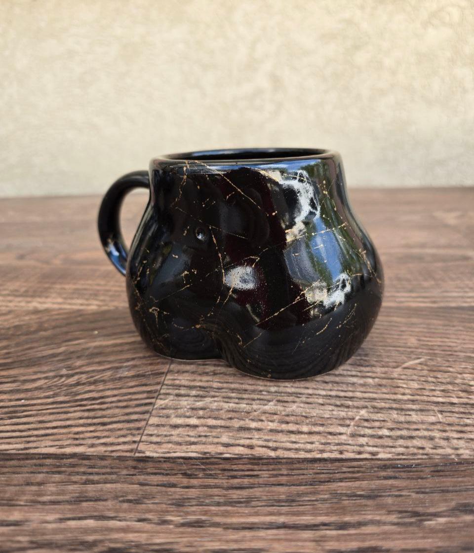 Бокал Сідниця глянець мармур 600 мл Чорний (26159770) - фото 4