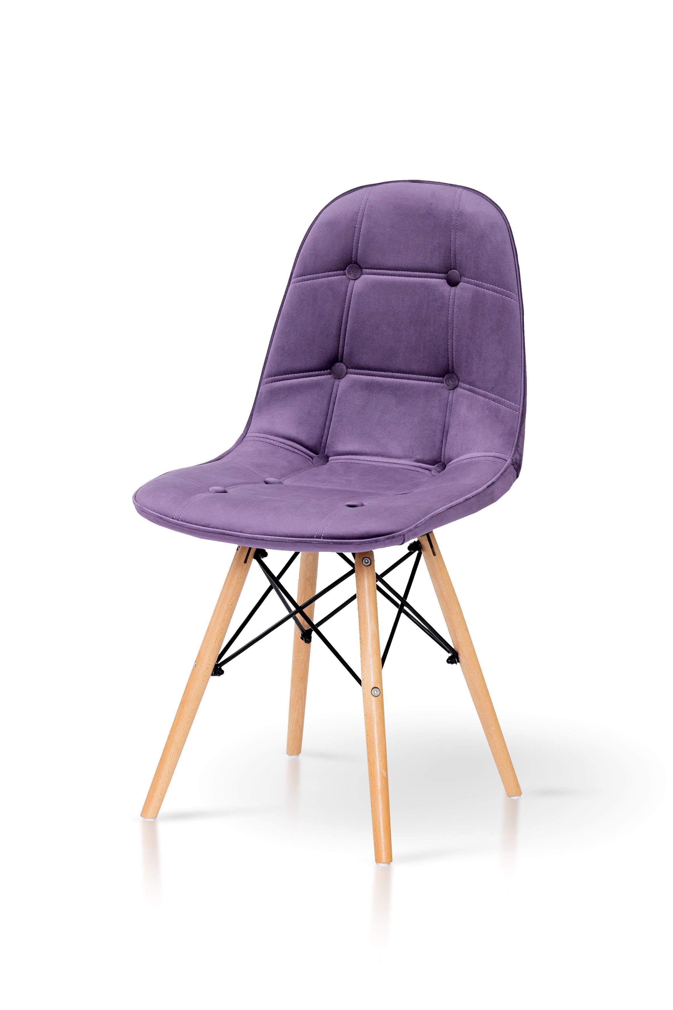 Стілець для кухні та вітальні Джастін Justin велюр 460х840х500 мм Бузковий (GAА0052509) - фото 1 Стілець для кухні та вітальні Джастін Justin велюр 460х840х500 мм Бузковий (GAА0052509) - фото 1