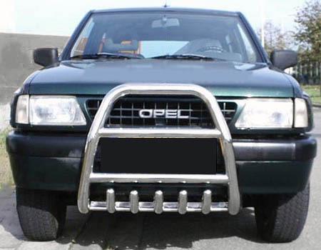 Кенгурятник QT007 CAN для Opel Frontera 1991–1998 гг. нержавеющая сталь Хром