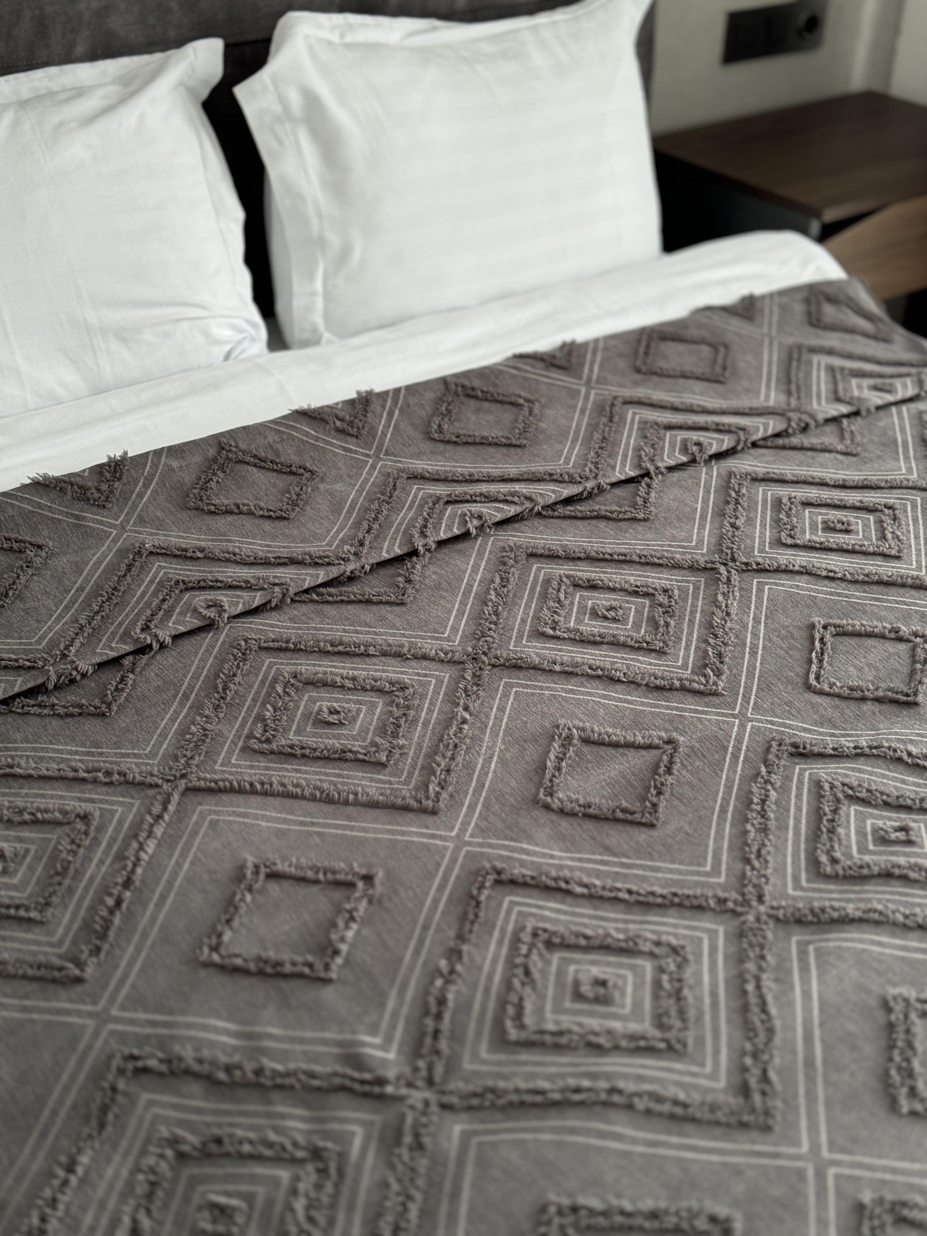 Покрывало Олаф 140x250 см Графитовый - фото 2 Покрывало Олаф 140x250 см Графитовый - фото 2