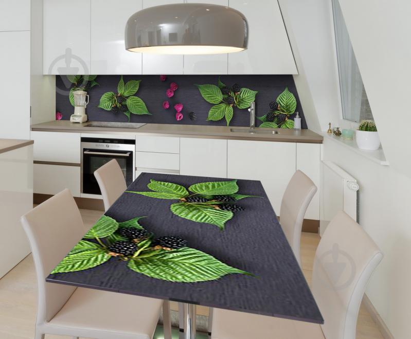 Наклейка виниловая на стол Zatarga  "Ежевика и Малина" 600х1200 мм Z181729st