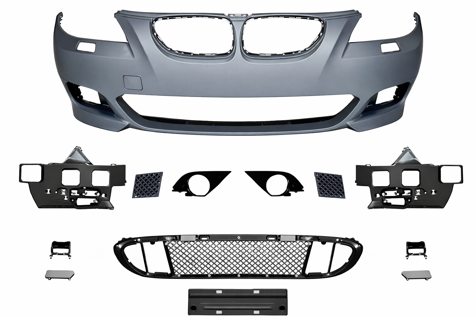 Бампер передний GBT M-Sport для BMW 5 серия E60/E61 2003-2010 алюминий и пластик под покраску