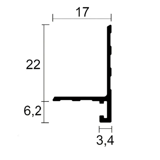 Мікроплінтус алюмінієвий Thinline SVM-217W 22x2600 мм Білий (25448193) - фото 2 Мікроплінтус алюмінієвий Thinline SVM-217W 22x2600 мм Білий (25448193) - фото 2