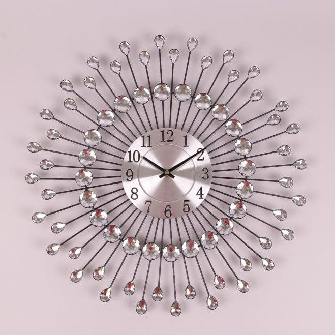 Часы металлические с стразами Flora D-50 см (38193)