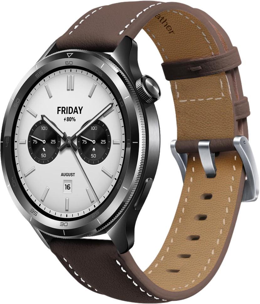 Ремешок кожаный Folsa для Xiaomi Watch S4 47 мм Dark Brown (40576-05)