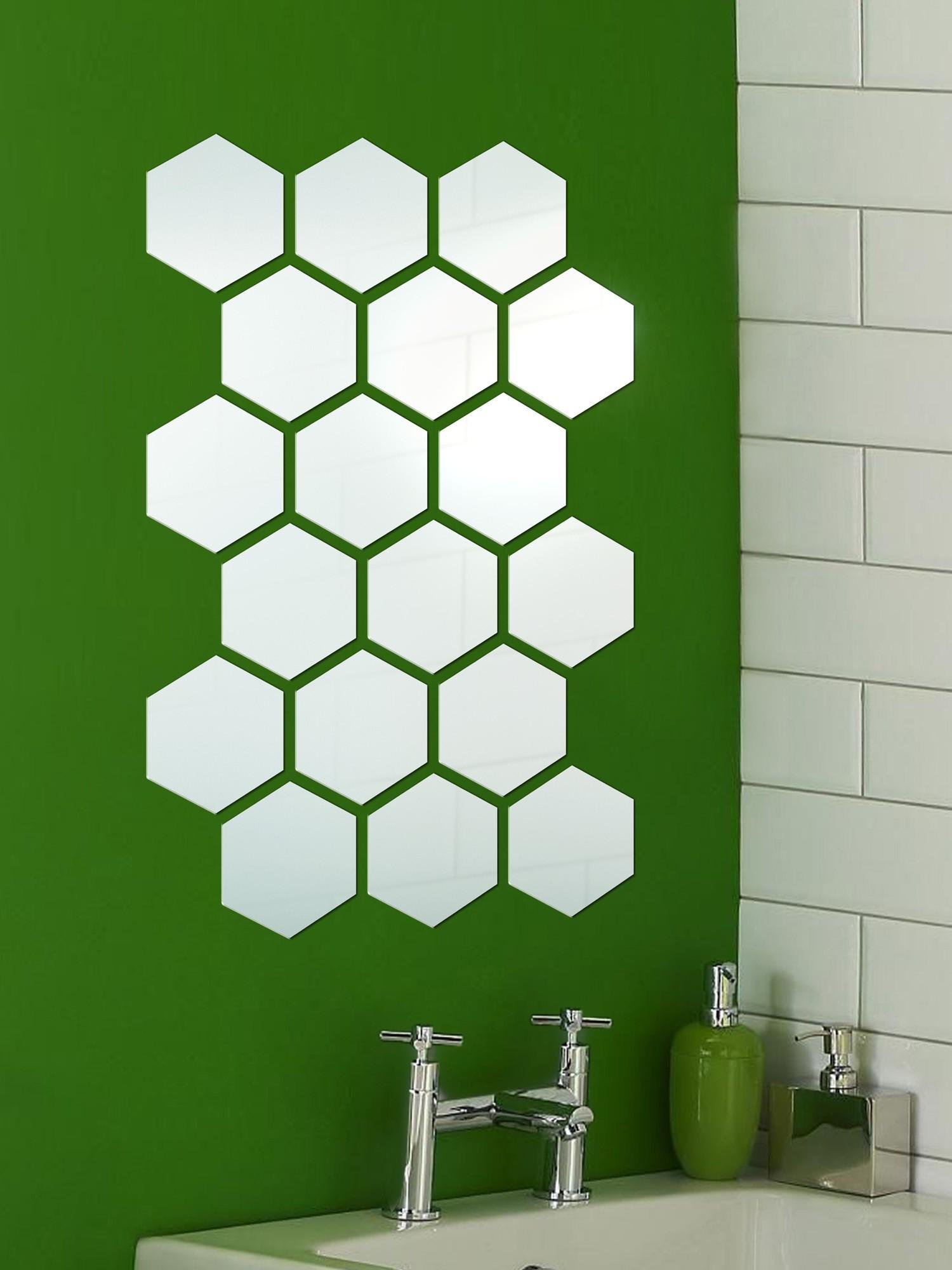 Наклейка интерьерная Соти-96 на стену 9,6х8,3 см 18 шт. Белый (21994115)