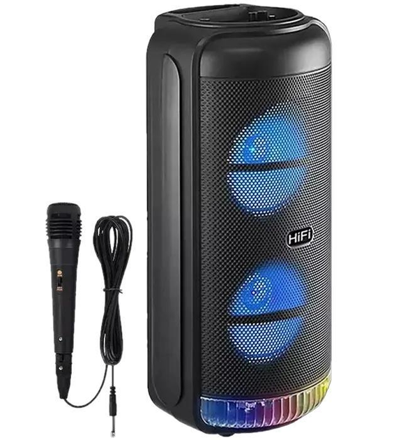 Портативна колонка RX-8228 Bluetooth 20 Вт мікрофон пульт ДУ Чорний (ML-04651)