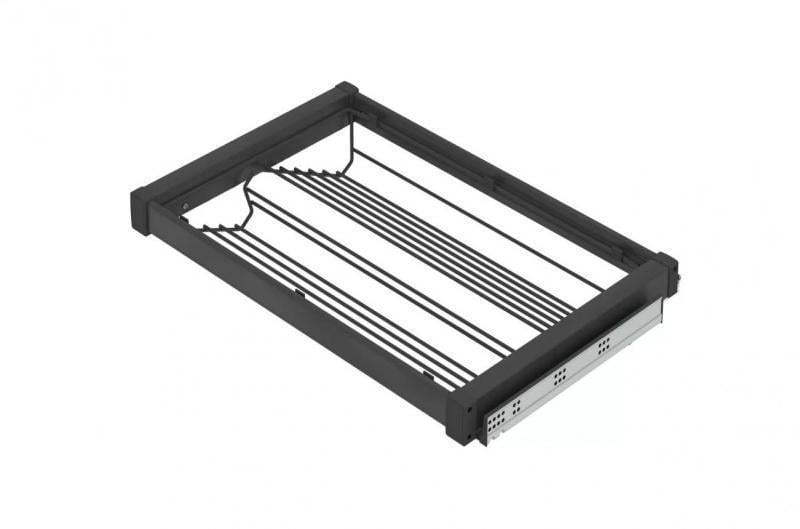 Полка для обуви Starax S-6731-A двухрядная выдвижная 600 мм Антрацит (S-6809)