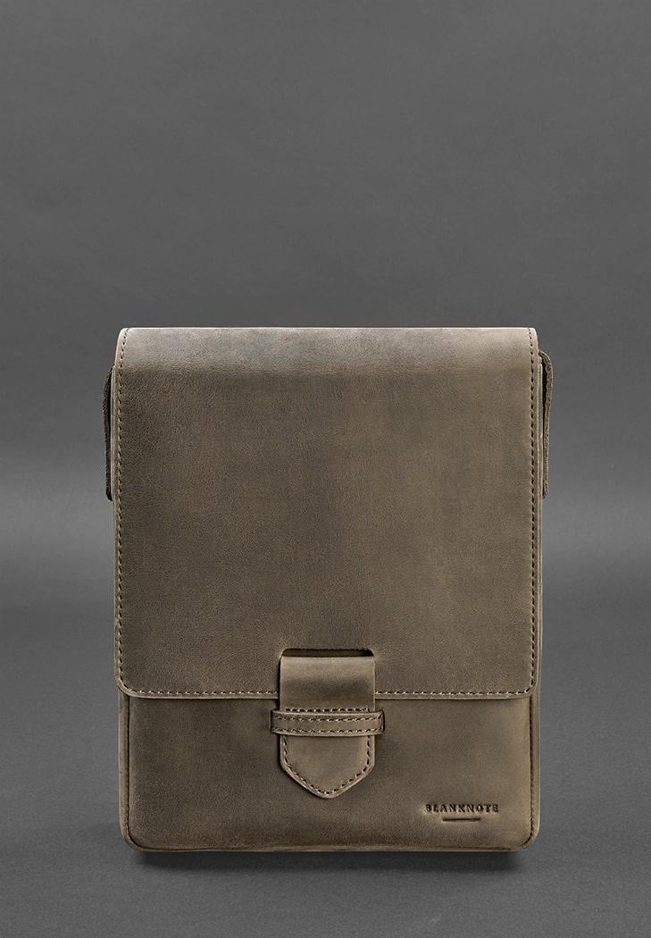 Сумка-мессенджер мужская кожаная Esquire Темно-коричневый (A-026720)