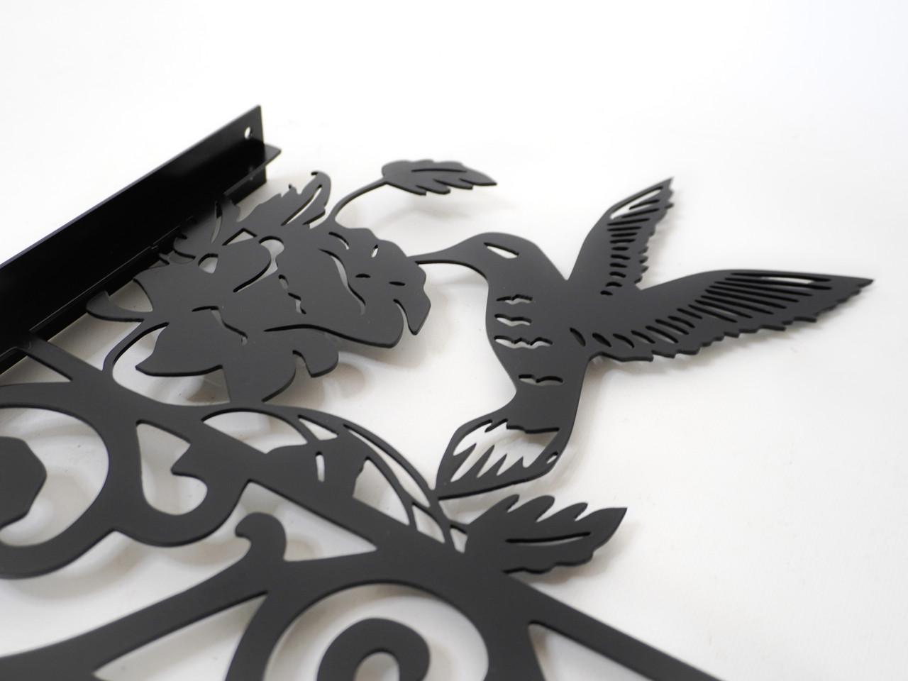 Кронштейн Колибри для кашпо с цветами метал Черный (Б009) - фото 2 Кронштейн Колибри для кашпо с цветами метал Черный (Б009) - фото 2