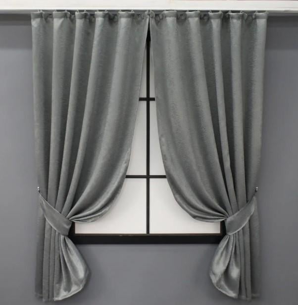 Комплект штор софт 1,2х1,7 м 2 шт. Серый (157ш)