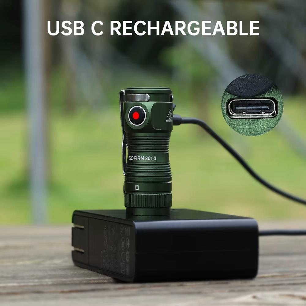 Ліхтарик світлодіодний Sofirn SC13 SST40 LED 1300Lm Green (18350) - фото 2