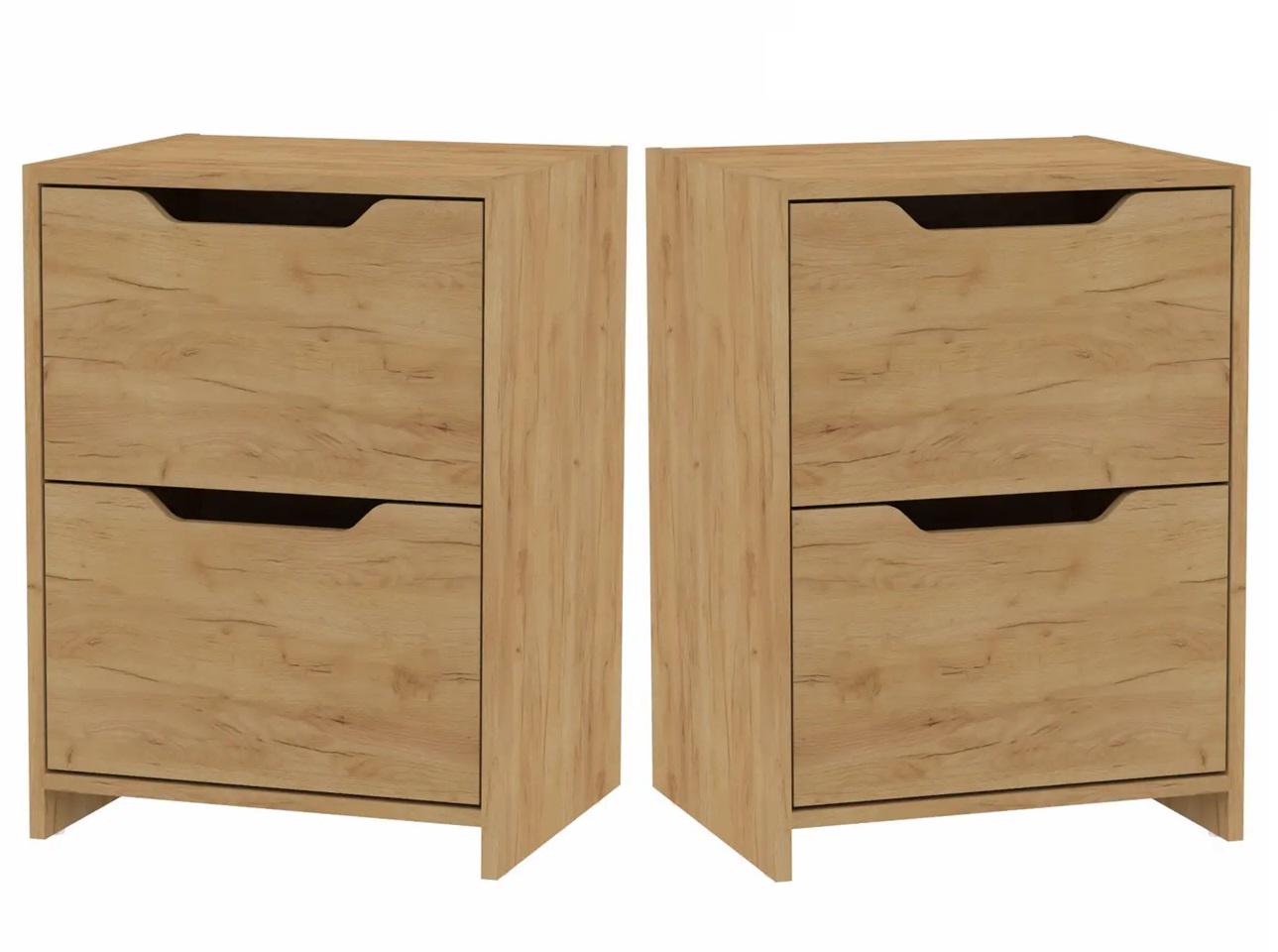 Тумба приліжкова комплект 2 шт. Компаніт ПКТ-9 Дуб крафт золотий (26657646)