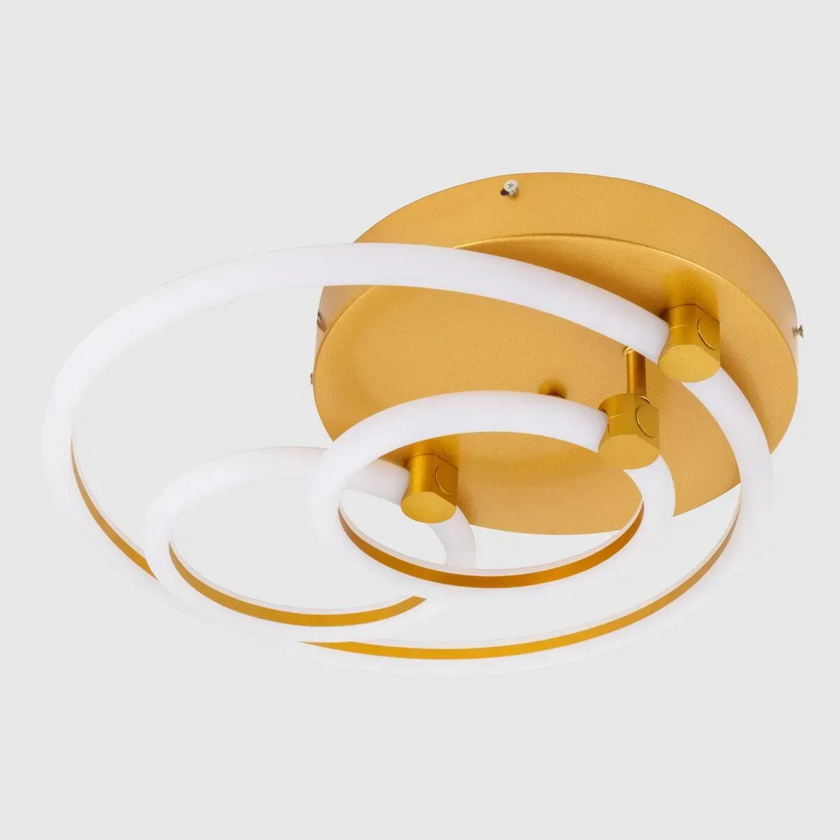 LED-люстра потолочная Sirius с кольцевыми плафонами 3000/6500К IP20 N 3804 86W Золотой (28689610)