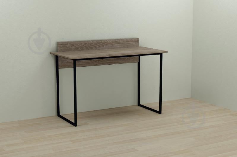 Компьютерный стол Ferrum-decor Скай 75x100x70 черный ДСП Дуб Сонома Труфель 16мм