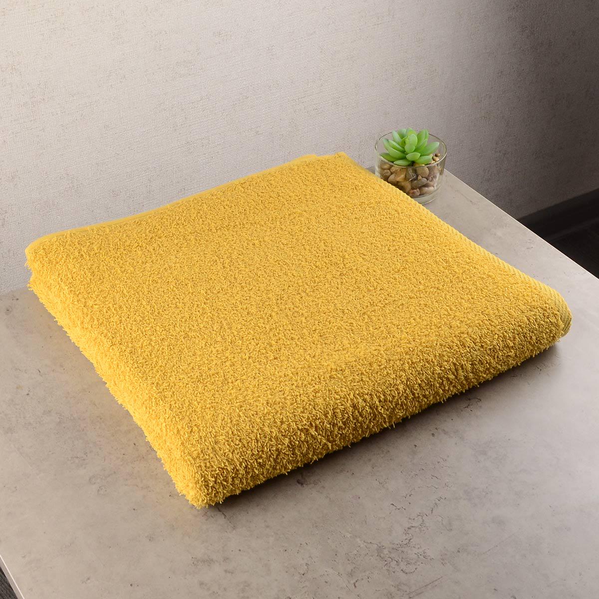 Махровое полотенце для душа GM Textile 70х140 см Горчичный
