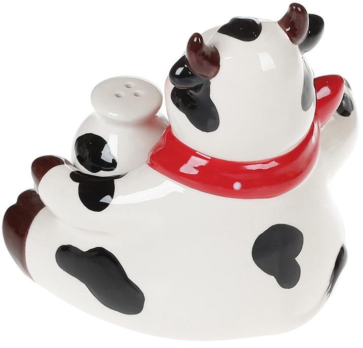 Набір для спецій Корівка Глорія керамічний сільничка та перечниця на фігурній підставці (BD-928-005) - фото 3