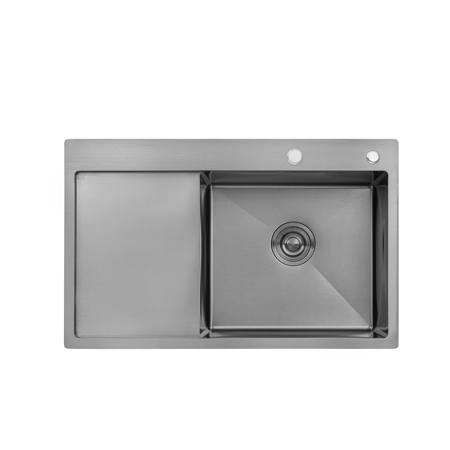 Мойка для кухни Kroner KRP Schwarze 7849RHM PVD 3,0/1,0 мм (CV025279)