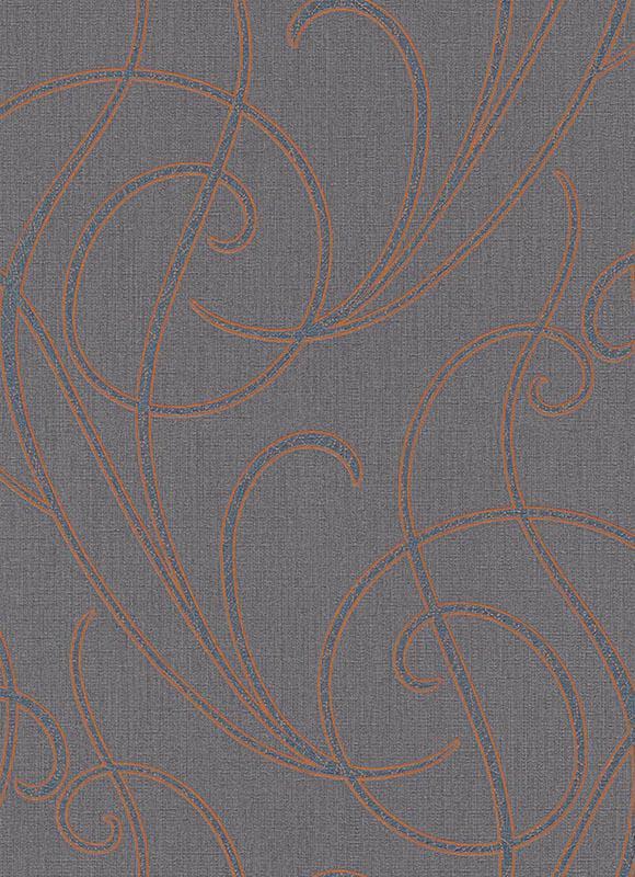 Обои флизелиновые Erismann Domicile 5247-47 винил горячего тиснения 1,06х10,05 м Оранжевый