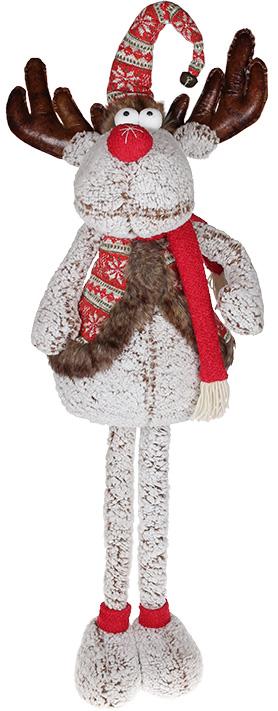 Мягкая игрушка Лось - красный нос 35х20х118 см Бежевый/Красный (BD-752006)