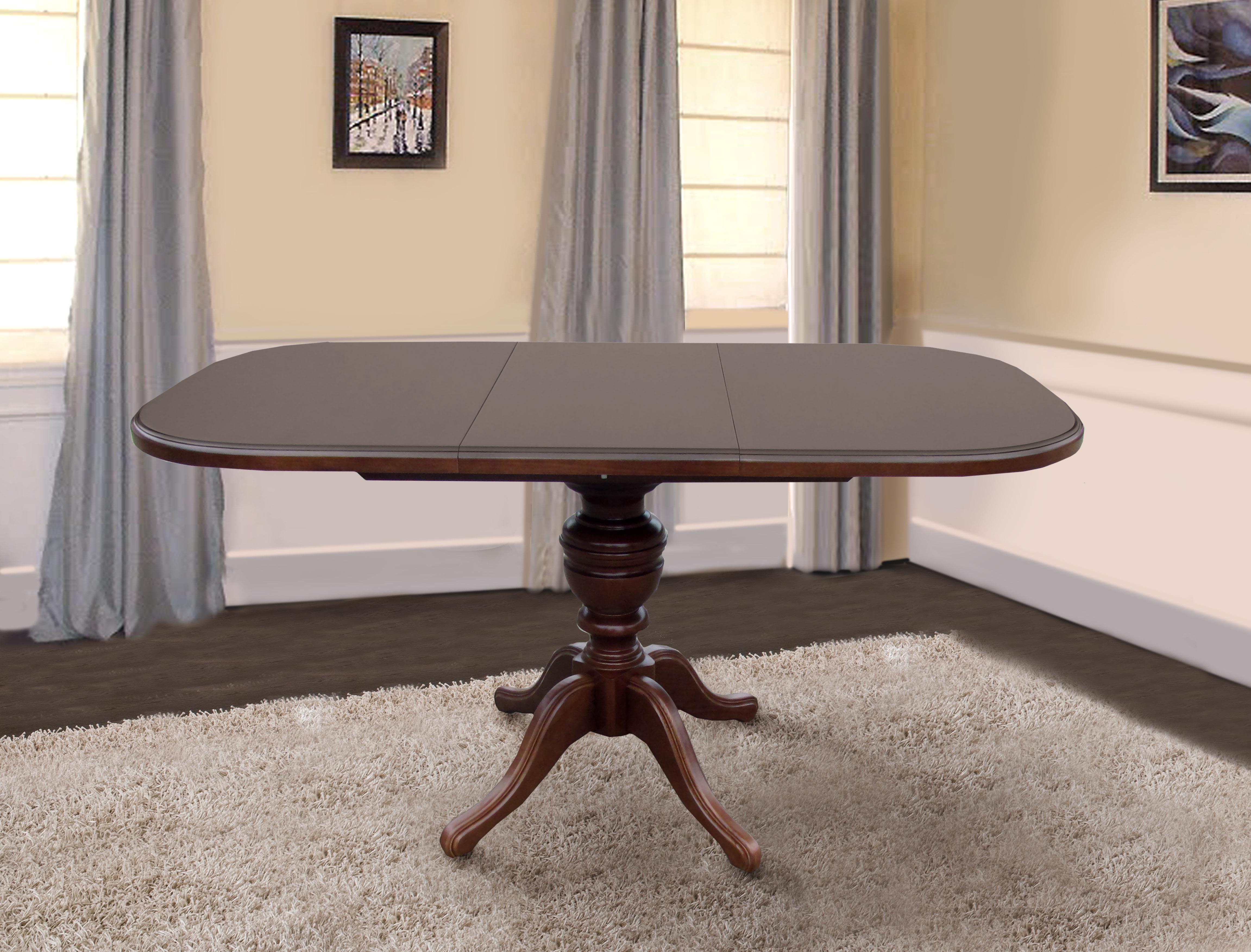 Стіл обідній розкладний дерев'яний Тріумф 75х105+40 см Темний Горіх (16918927)