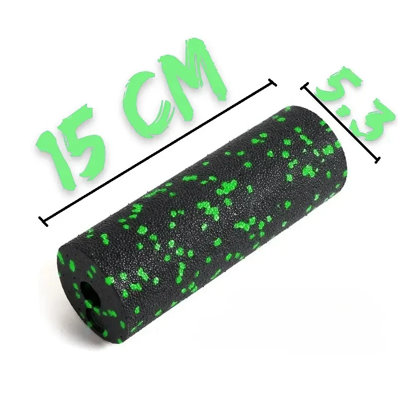 Ролик масажний гладкий PowerPlay PP-4346 Mini EPP Foam Roller Чорний/Зелений 15x5,3 см - фото 5