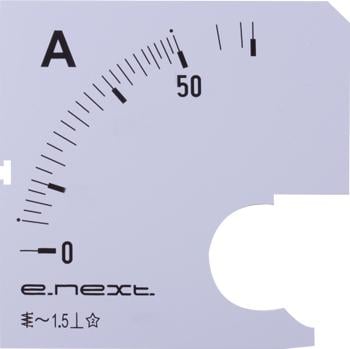 Шкала для амперметра E.NEXT e.meter72.a50.scale 50A АС 72х72 мм (s066010) - фото 2