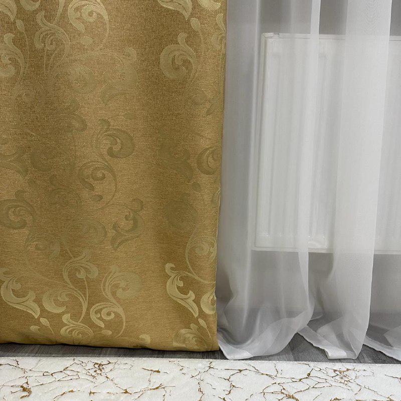 Шторы Toscana жаккардовые 1,5х2,7 м 2 шт. Золотой - фото 6 Шторы Toscana жаккардовые 1,5х2,7 м 2 шт. Золотой - фото 6