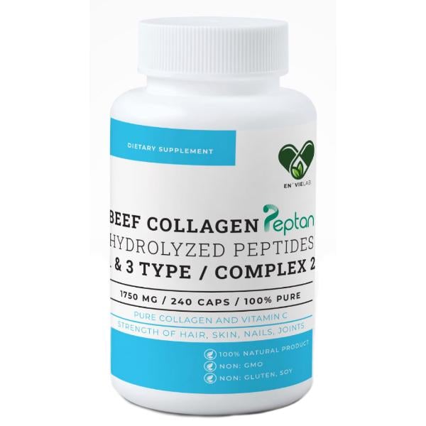 Колаген Envie Lab Beef Collagen Complex 2 1&3 Type 1750 мг 240 капс. (000022244)