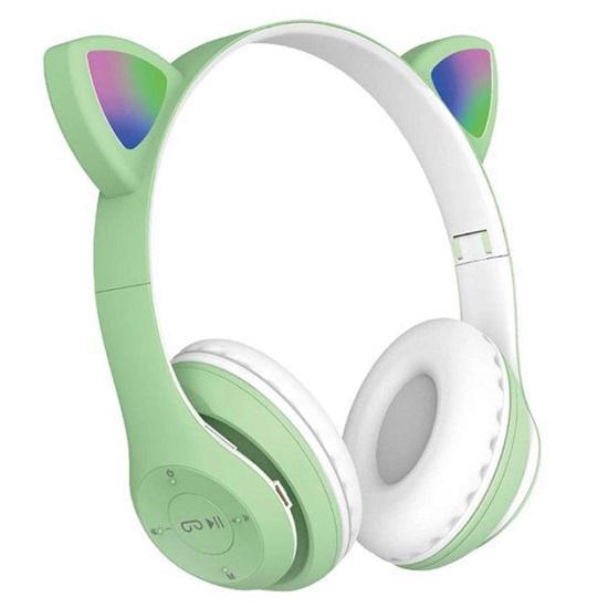 Наушники беспроводные CAT ST71M Кошачьи ушки с LED подсветкой (MG-01805-2)