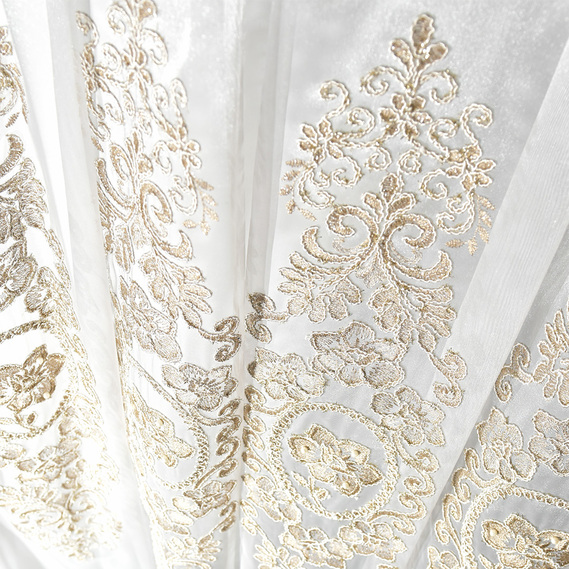 Тюль сетка IDEIA Далила V-VIZON 2,9 м c вышивкой Молочный (2200004163659)