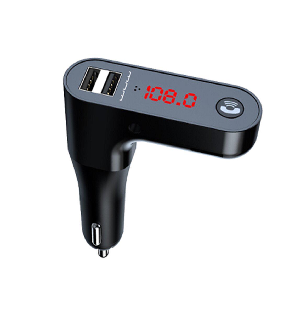 FM-модулятор для автомобиля WUW-C152 5V/2,4 A 2xUSB Black (606287)