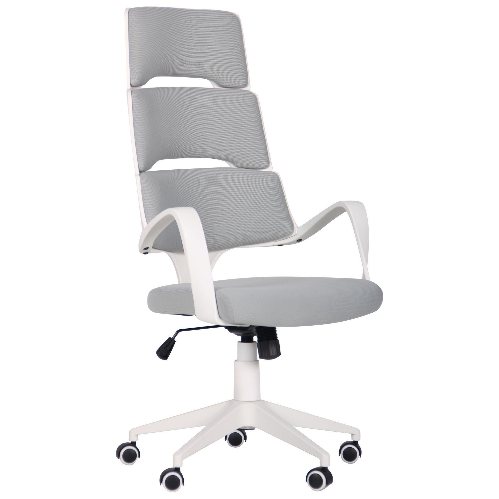 Офисное кресло AMF Spiral White для кабинета/офиса пластик/текстиль 1180+100х610х630 см Белый/Светло-серый