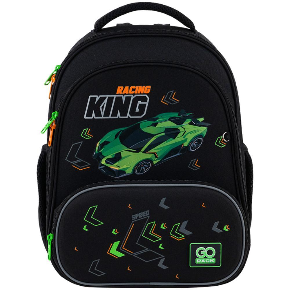 Рюкзак школьный GoPack Education Rasing King 38x28x15 см 12,5л Черный (GO25-597M-5)