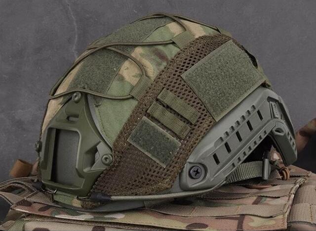 Маскировочный кавер на баллистический шлем типа Fast Зеленый камуфляж (30015)